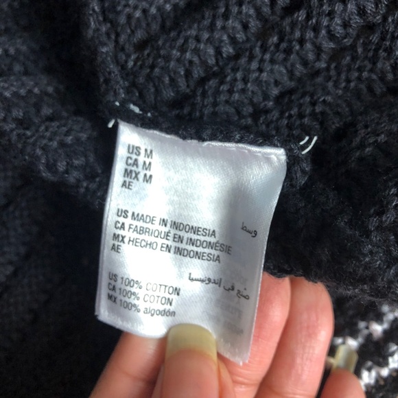 NWT CHARTER CLUB | Garden Party Black Cardigan Med - Picture 7 of 7